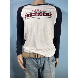Tommy Hilfiger Baseball Shirt (Boys size 20) • Logo • Raglan Sleeves • EUC